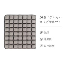 画像をギャラリービューアに読み込む, 数量限定50%off!「ヒップ用」 50%減圧! Fit 3Dエアクッション(ヒップ用ブラック・グレー)